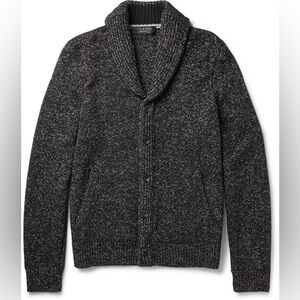 RAG & BONE Black Landon Wool Shawl Collar Cardigan